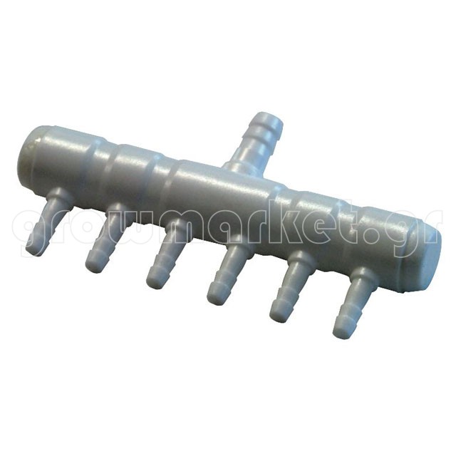 6 Outlet Plastic Air Nutrient Manifold 4mm Outlet