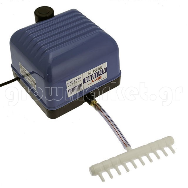 Hailea V60 Super Silent Air Pump 35W - 60lt/m 10 Outlets