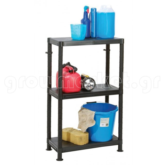 Self Assembly Plastic Shelving 3 Shelf Unit 60cm