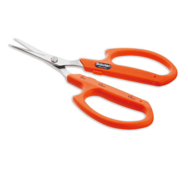 Saboten PT13 Professional Trimming Scissors Orange Angled-Slim-35mm