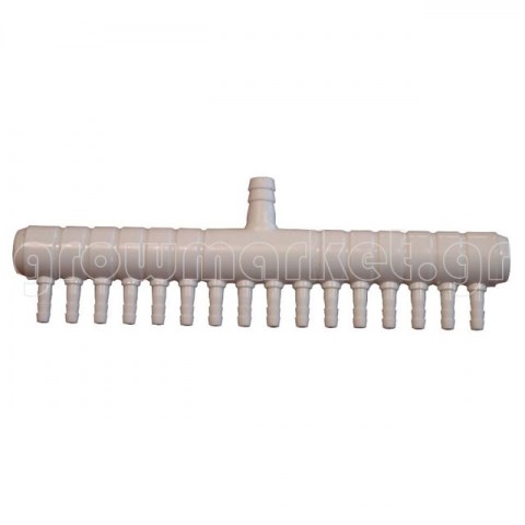 16 Outlet Plastic Air/Nutrient Manifold 4mm Outlet