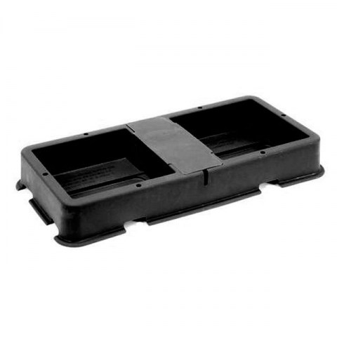 2-Pot Tray & Lid Black