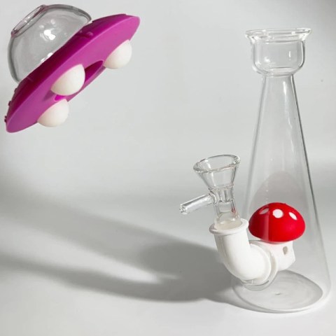 UFO Glass-Silicone Bong 18cm (PBSI012)