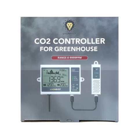 CO2 Monitor- Controller W/15'' Remote Sensor 0-9999ppm