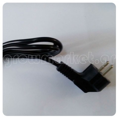 Black Cable 2 x 0.75mm x 2m Schuko