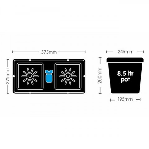 Πλήρες kit Easy2Grow 6-pot (6x8.5lt) 5mm Valve