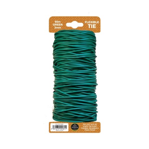W581 60m Flexible Tie Green 3mm