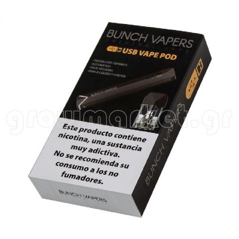 Bunch Vapers USB POD Kit Ceramic 1ml Black 1,5mm