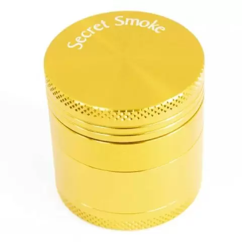 Secret Smoke Aluminium Grinder 4 Parts 40mm Yellow