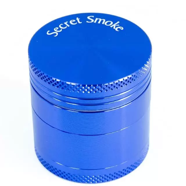 Secret Smoke Aluminium Grinder 4 Parts 40mm Blue