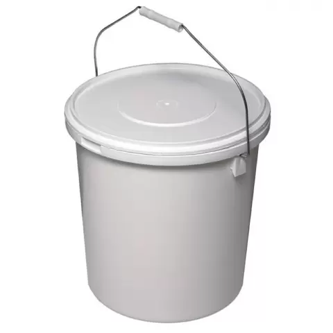 White Plastic Bucket with Lid 20lt
