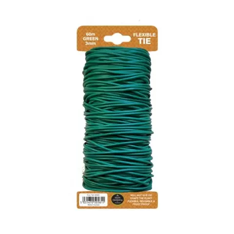 W581 60m Flexible Tie Green 3mm